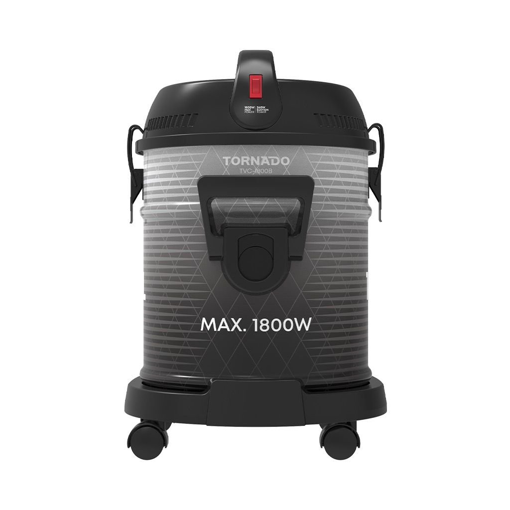 45 مكنسة برميلية تورنيدو 1800 وات أسود TVC-1800B - الصورة 1